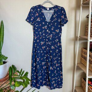 Button-Front Midi Gap Dress Small